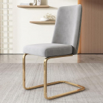 Sametist s&ouml;&ouml;gitool 4-st luksuslik elutuba magamistoas Lounge Chair Diamond Back Design kuldsete metallist tugijalgadega Hall