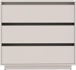 Forte Tahoe kapp 90 100, Minimalistlik kapp 3 sahtliga, elutuba, magamistuba, puukomposiit, kasmiirbeež, 93,5 cm lai x 96,7 cm k&otilde;rge x 41,4 cm s&uuml;gavus.