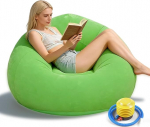 Inflatable Bean Bag, Inflatable Chair Diivan, Inflatable Seat Gaming Lounger, Inflatable Diivan Couch, Inflatable Lounge Chair, Portable Inflatable Chair for Living Room, Bedroom (Green)