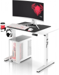 Diablo Chairs k&otilde;rgusreguleeritav laud X-Tensio elektriline istumis- ja seisupult m&auml;lufunktsiooniga IQ meeldetuletus Kaablite korraldaja 110 x 60 cm k&otilde;rgus 72-117 cm tassihoidja k&otilde;rvaklapid valge