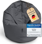 BuBiBag 2-in-1 kott lastele ja t&auml;iskasvanutele, sise- ja v&auml;listingimustes kasutatav kott, m&auml;ngukott lastetuppa (125 cm l&auml;bim&otilde;&otilde;t, antratsiit)