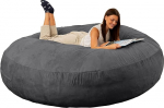 Jaxx 6 Foot Cocoon - 2-in-1 konverteeritav Bean Bag voodi ja suur Bean Bag t&auml;iskasvanutele, must