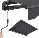 SONGMICS liigendk&auml;epidemarkiis k&auml;epidemega, r&otilde;du p&auml;ikesekaitse, UPF 50+, alumiiniumsulam, reguleeritav, 300 x 250 cm, hall GSA306GZ01