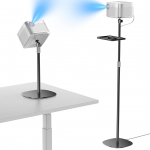Projektori statiiv, reguleeritav k&otilde;rgus 40-110 cm, p&otilde;randaplatvorm 1/4-tollise keermega ja 360&deg; p&ouml;&ouml;ramisega, &uuml;hildub projektori, kaamera ja veebikaameraga koju ja kontorisse (must)
