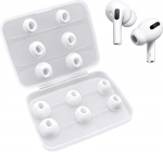 6 Pack asendusk&otilde;rvaklapid AirPods Pro / AirPods Pro 2 jaoks, silikoonist k&otilde;rvaklapid m&uuml;rav&auml;hendusavadega, silikoonist k&otilde;rvaklapid koos kaasaskantava hoiukarbiga ja sobivad laadimiskohvrisse (S / M / L, 3 paari)