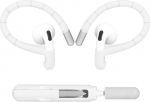 Adhiper Memory Wire k&otilde;rvakonksud Airpods Pro 1, 2 & Airpods 4, 3 Gen jaoks [t&auml;iendav kadumisvastane pael ja 3-in-1 puhastuskomplekt], libisemisvastased sporditarvikud, k&otilde;rvakonksud Airpods seeria k&otilde;rvaklappidele