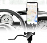 KUNGKIC auto mobiiltelefoni hoidja Reguleeritav auto telefoni hoidja, mis &uuml;hildub Mini Cooper R50 R52 R53 tarvikud interj&ouml;&ouml;r 360 &deg; p&ouml;&ouml;ramine tsingisulamist ABS (kokkupandav must)