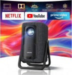 4K Smart Projector | KOGATA l&uuml;hike vahemaa 1.1:1, kaasaskantav | &Uuml;hildub Netflixi rakendusega | Dolby Audio & DTS | Auto Focus & 6D Keystone | HDR10+, WiFi 6 & Bluetooth 5.4 | Kodukino, &otilde;ues ja aias kasutamiseks
