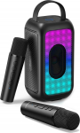 Bobtot Kaasaskantav Bluetooth-k&otilde;lar, traadita, 16 tundi taasesitusaega, v&auml;ike karaokemasin, laulumasin (2 mikrofoniga)