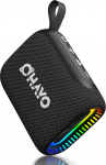 OHAYO Bluetooth-k&otilde;lar v&auml;ike RGB-valgusega, muusikakast Bluetooth 5.3 IPX7 veekindlusega, 24h aku, stereopaaride &uuml;hendamine, kaasaskantav minik&otilde;lar iPhone'ile, peole, aeda, musta v&auml;rvi