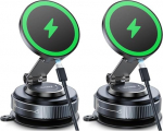 Beeasy For MagSafe Car Mount 15 W mobiiltelefoni hoidja auto laadimisfunktsioon koos vaakumiga iminapaga iPhone 12-17 seeria (2 tk)