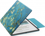 MoKo Magnetiline &uuml;mbris uuele 11-tollisele Kindle Scribe 2025 (3. Gen) & Kindle Scribe Colorsoft 2025 (1. Gen) - Slim Folio Premium PU nahast &uuml;mbris koos pliiatsi sulgemisega ja automaatse uinumise &auml;ratusega, aprikoosikas lillekate