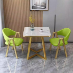 Eckiger Esstisch Mit 2 St&uuml;hlen,Esstisch,esstisch Mit 2 St&uuml;hlen,Verhandlungstisch Und St&uuml;hle Set,modernes Marmor-Muster Tischplatte,platzsparendes Design F&uuml;r Esszimmer,K&uuml;che,Wohnzimmer(Green)