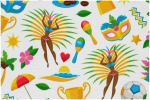 Kangast laualusad, pestavad laualusad s&ouml;&ouml;gilauale, komplekt 6, Hawaii Beach Ocean Summer Cartoon