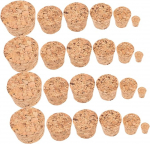 MAGICLULU Pack of 72 Pieces Cone Shaped Wine Corks Made of Natural Cork Wood in Reusable Bottle Stoppers for Glass Bottles DIY Craft Projects Beer Wine and Storage Jars