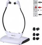 SIMOLIO digitaalsed juhtmevabad k&otilde;rvaklapid telerite jaoks, juhtmevabad, 2,4 GHz kuulmiskaitse TV k&otilde;rvaklapid eakatele mikrofoni ja laadimisjaamaga, &uuml;hilduvad optiliste, RCA, 3,5 mm AUX-ga