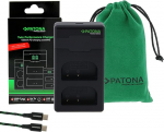 PATONA Premium Charger (1500mA), LCD USB-C QC 3.0 & PD 3.0 Support for DMW-BLF19, DMW-BLK22 Battery, Quick Charge Function from 20W Power Supply, Compatible with Panasonic Lumix DC-S9 S5 G9 GH5 GH6