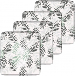 Veekindel diivanil istmepadja kate, v&auml;ljas, 1/2/4 tk komplekt diivanil istme kate koos t&otilde;mblukuga, eemaldatavad padjakatted diivanile katmiseks aiapadja, terrassitoolide jaoks (Leaf Grey, 65 x 65 x 10 cm, 4