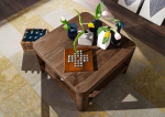 MASSIVMOEBEL24.DE Toronto kohvilaud Sheesham / Rosewood - Erinevad suurused ja v&auml;rvid, v&auml;rv: V&auml;rv: tumepruun plekiline, Suurus: 70 x 70 cm