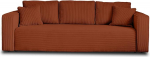 Best M&ouml;bel Topaze 3-kohaline diivan koos magamisfunktsiooniga ja voodikastiga, mis on valmistatud Corduroy Terracotta v&auml;rvi