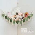 Pretty Jolly Macrame T&auml;isloomade h&auml;ngematt koos helmedega, k&auml;sitsi kootud lehe tupsud nurgas rippuv v&otilde;rk, Boho pluusist hoidja m&auml;nguasja lasteaia lasteaia dekoratsiooni korraldaja t&uuml;drukute kingituseks