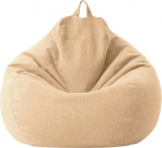 Bean Bag Cover ilma t&auml;idiseta, Bean Bag Covers, eemaldatav Bean Bag Cover, Plain Indoor Bean Bag Cover koos Zip laste ja teismeliste ja t&auml;iskasvanute (Khaki, L)
