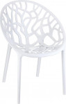 Compamia ISP052-GWHI Crystal Polycarbonate Modern Dining Chair - l&auml;ikiv valge