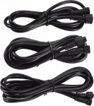 Lae valguse pikenduskaabel, veekindel 1/2/3M, 2/3/4/5 Pin pikenduskaabel LED v&auml;lituledele, pallivalgustitele, String Valgustid, valguskardinad, v&otilde;rguvalgustid, must (3 Pin, 3M)