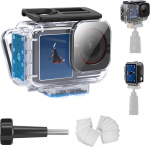 REYGEAK veekindel &uuml;mbris Osmo Action 5 Pro/Action4/3, 40M sukeldumise kaitsekott DJI Osmo Action 4/3 Action 5/4/3 magnetilise adapteri hoidja, uduvastane kile