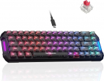 DarkBeacon Flux68 HE klaviatuur Gaming Hall Effect Magnetic Switches, 0,01 mm Rapid Trigger, SOCD/DKS, mehaaniline klaviatuur 60 protsenti koos kaabliga, reguleeritav k&auml;ivitamine, Hot-Swap, RGB, PC/Mac jaoks