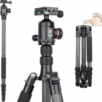 INNOREL s&uuml;sinikkiust statiiv 2-in-1 statiiv 160 cm koos monopeedi ja 360&deg; kuulipeaga Reisistatiiv fotostatiiv DSLR kaameratele, kaalub ainult 1,38 kg, kandev&otilde;ime 12 kg (RT55C + K36)