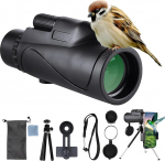 GOHHME Monocular Telescope 20 x 60 HD BAK4 Prism FMC Lens Smartphone Compatibility Monocular Binoculars for Children Adults Monocular Binoculars Small for Bird Watching Hiking Hunting Game Watching