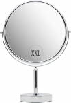 MIRRORVANA XXL Kosmetikspiegel rund, 3-fach Vergr&ouml;&szlig;erung, doppelseitig 3X/1X f&uuml;r Badezimmer und Schminktisch, 28 cm