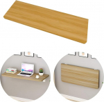 Moderner, an der Wand montierter Klapptisch, in DREI Farben erh&auml;ltlich, h&auml;ngender Schreibtisch f&uuml;r Waschk&uuml;che, Zuhause, K&uuml;che, Badezimmer (Originalholzfarbe, 100 x 30 cm)