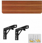 Verstellbarer, klappbarer Wandtisch, robuster, platzsparender Schreibtisch mit integriertem Regal f&uuml;r Zuhause, B&uuml;ro, Arbeitszimmer und Fernseher, kompaktes Design 40 cm x 60 cm