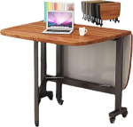 Multifunktsionaalne puidust s&ouml;&ouml;gilaud kokkupandav 6 rattaga pikendatav ja kokkupandav disain k&ouml;&ouml;ki ja s&ouml;&ouml;gituppa ruumi s&auml;&auml;stev pruun laud 100x60cm