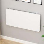 WESTWILD Schwebender Klapptisch zur Wandmontage, Schreibtisch mit St&auml;nder und Schrauben, ideal f&uuml;r Arbeitszimmer, Wohnzimmer, Schlafzimmer, K&uuml;che, W&auml;scherei, 18 unsichtbares Design, wei&szlig;, 80 x 50 cm