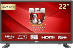 RCA E22 TV 22-tolline 1080p LED Mini TV 56 cm Full HD Dolby Audio Triple Tuner (DVB-C/-S2/-T2) VGA/HDMI/USB Hotel Mode [2025] [Energiaklass E]