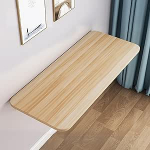 Faltbarer Wandtisch, kompakte Drop-Leaf-Arbeit f&uuml;r kleine R&auml;ume, vielseitiger PC-Esstisch, Laptop-Schreibtisch, Walnussholz-Finish, 80 x 30 cm, ideal f&uuml;r Zuhause und Bar