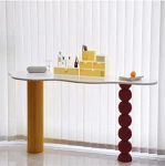 Konsolentische f&uuml;r den Flur, schmal, farbenfroh, kreativer Konsolentisch f&uuml;r den Eingangsbereich, schmaler Sofatisch, Eingangstisch, Akzenttisch f&uuml;r Wohnzimmer, Eingangsbereich, Flur