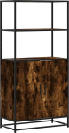 vidaXL Highboard suitsutatud tammepuust 68 x 35 x 139 cm puitmaterjalist ja metallist, k&uuml;lgkapp, &otilde;huke hoiukapp, k&otilde;rge kapp