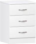 Home Discount White Chest of Drawers, 3 Drawer White