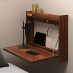 Kokkupandav laud seinale paigaldatud ruumi s&auml;&auml;stev puidust s&uuml;learvuti laud nurgas laud v&auml;ikestele ruumidele 36cm Ideaalne koju, kontorisse ja &otilde;ppet&ouml;&ouml;le