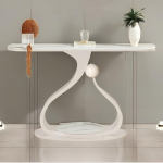 Tropfenf&ouml;rmiger Eingangstisch, platzsparendes Design f&uuml;r schmale Flure und Wohnzimmer