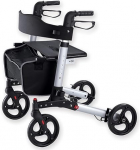 Gima - Stylish Folding Walking Frame - Lightweight Aluminium Structure - Padded Nylon Seat - Pull Up Strap - 43164