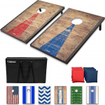 GoSports Classic Cornhole komplekt - sisaldab 8 kobarat, reisikotti ja m&auml;ngureegleid (stiili valik)