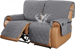 Cover for 2 Seater Recliner Diivan Loveseat Couch Cover Recliner Diivan Slipcovers Water-Repellent vilted Recliner Diivan Cover m&ouml;&ouml;bli kaitsja lastele koertele kassidele (v&auml;rv : Dark Grey)