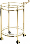HAKU M&ouml;bel Serving Trolley Brass Plated Metal Safety Glass Dimensions W 59 cm x H 79 cm x D 49 cm Style: Contemporary