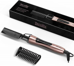 Terviiix Electric Hot Comb Hair Straightener Brush for Wigs, Sirgendaja Beard Straightener for Afro Hair and Beard, Automatic Shut-Off, Dual Tension, Temperatuur reguleeritav
