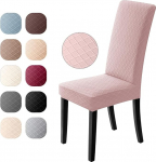 Toolikatted, komplekt 6, universaalsed Stretch toolikatted, kaasaegne Jacquard-kate, eemaldatav toolikate, s&ouml;&ouml;gitoa kate, Bi-Elastiline paigaldatud kate, bankettide kaunistamiseks ja pulmapidudeks (roosa, komplekt).